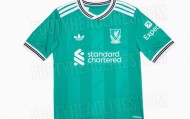 利物浦25-26赛季第三球衣曝光：海绿色+现代化经典队徽